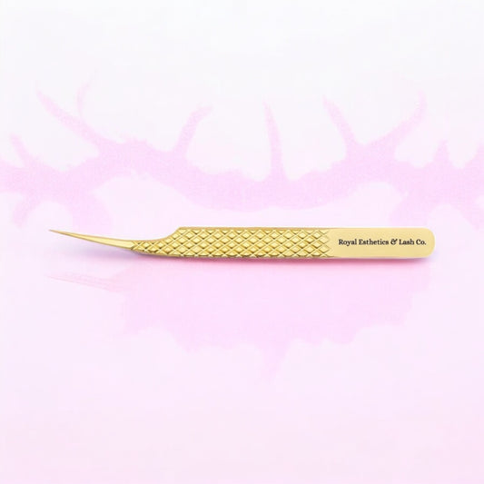 Fiber Tip Lash Extension Royalty Dolphin Tweezer GD-03