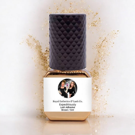 “Expeditiously” Clear Brown Adhesive