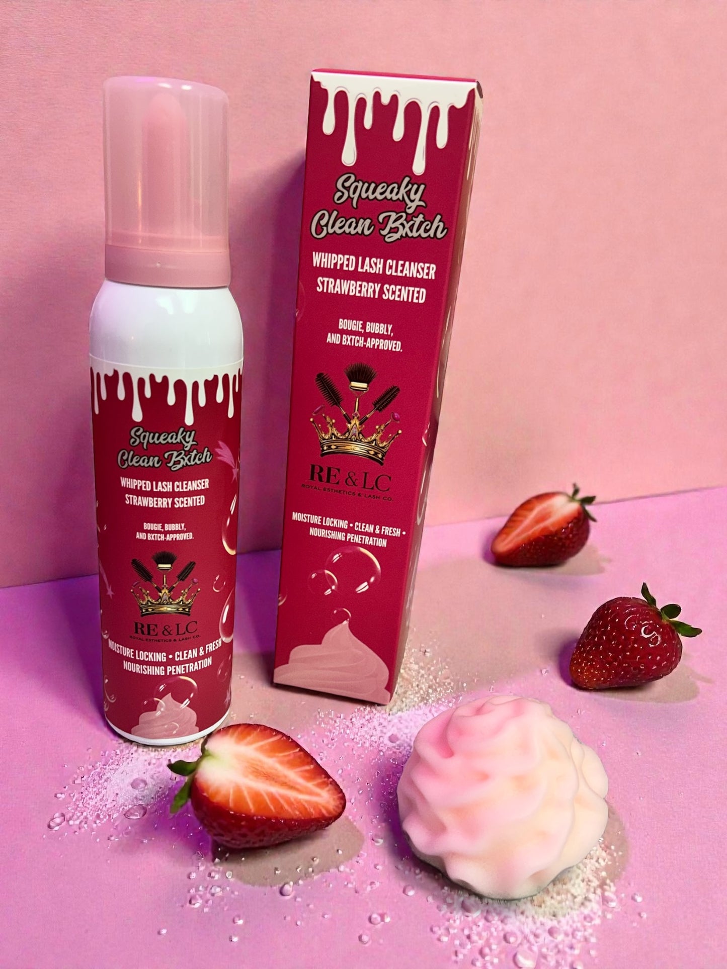 Squeaky Clean Bxtch – Strawberry Whipped Lash Cleanser