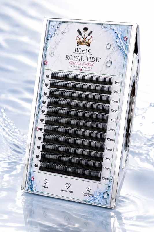 Royal Tide™ Promade Wet Set Lash Tray | Wispy Spiked Lash Extensions