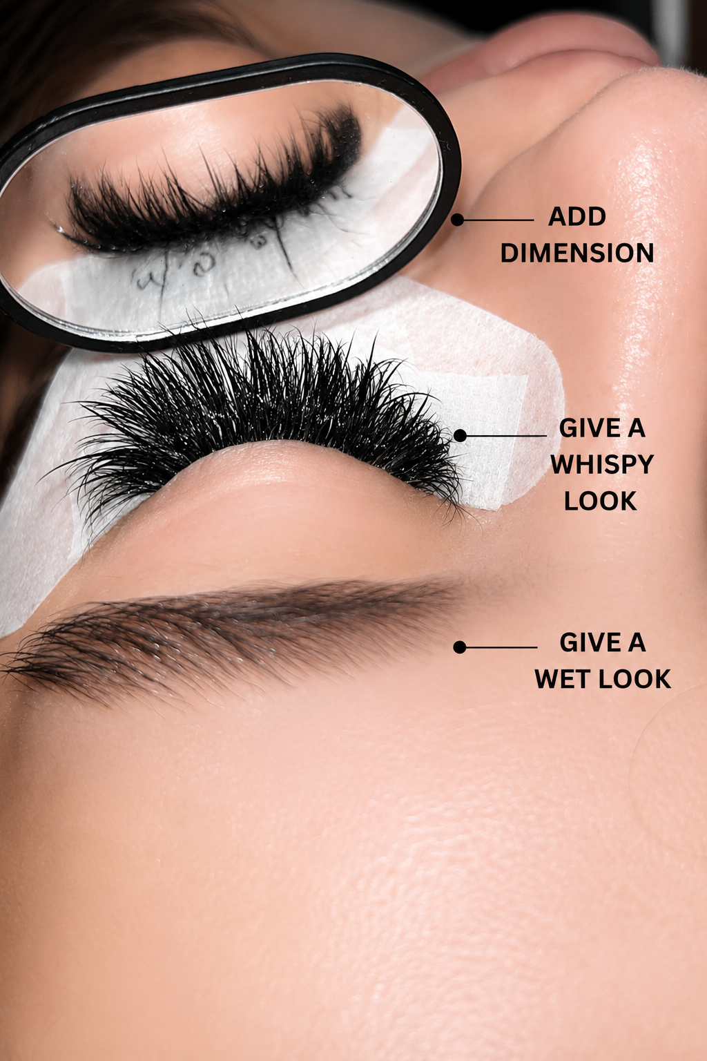 Royal Tide™ Promade Wet Set Lash Tray | Wispy Spiked Lash Extensions
