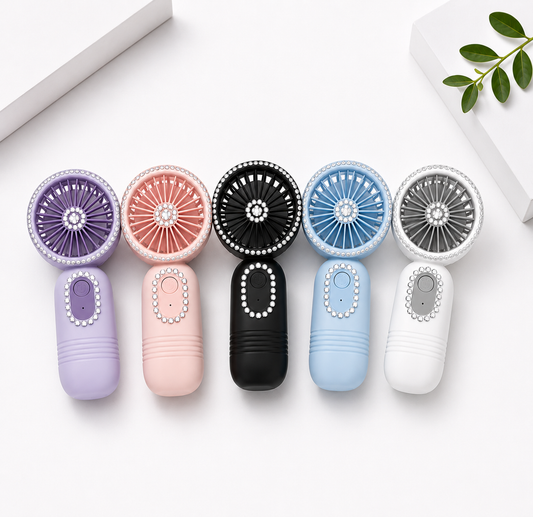 Royal Mini Portable Blinged Lash Fan | Rechargeable USB Lash Extension Fan