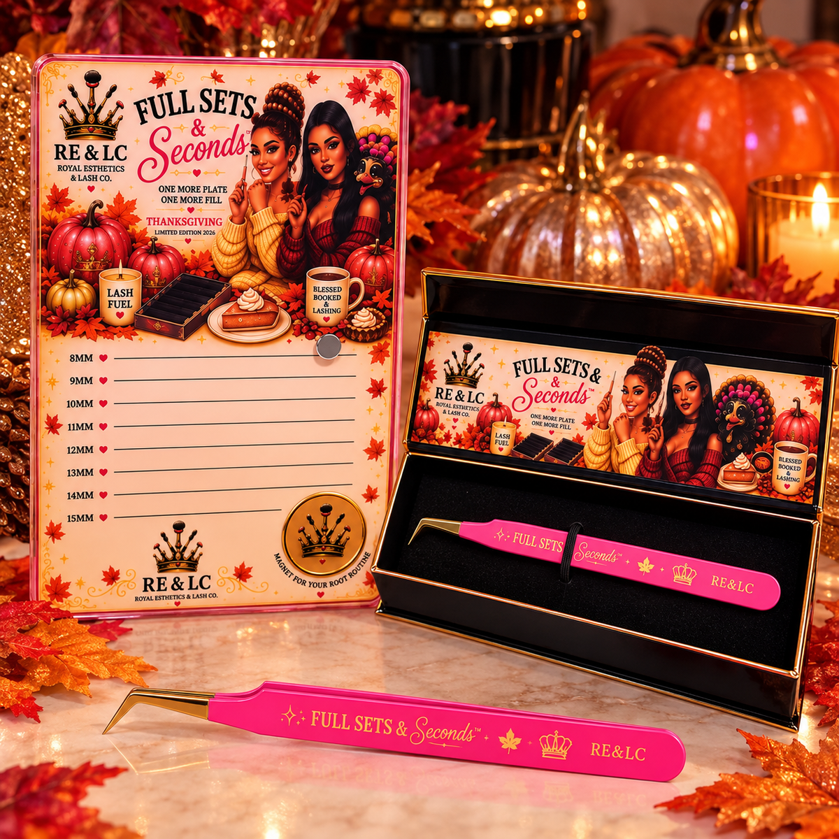 Full Sets & Seconds | Limited Edition Lash Tweezer & Tile Duo Bundle 🍁
